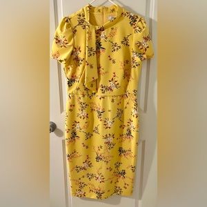 Liz Claiborne Dress: Yellow, Size 14